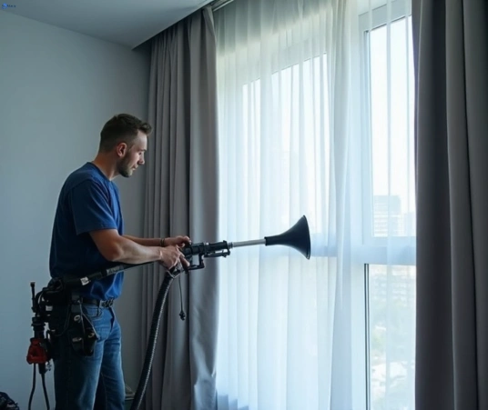 Professional commercial curtain cleaning process equipment Matty Curtain Cleaning cranebrook-nsw